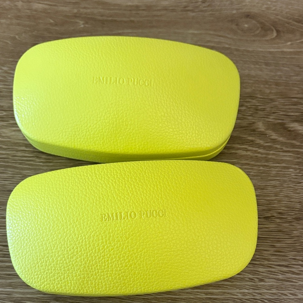 Emilio Pucci Vibrant Yellow Sunglasses Cases (2)
